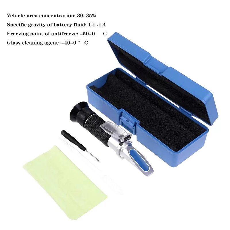 4 in 1 Automotive Antifreeze Refractometer Car Urea Fluid Tester Battery Freezing Handheld Electrolyte Hydrometer