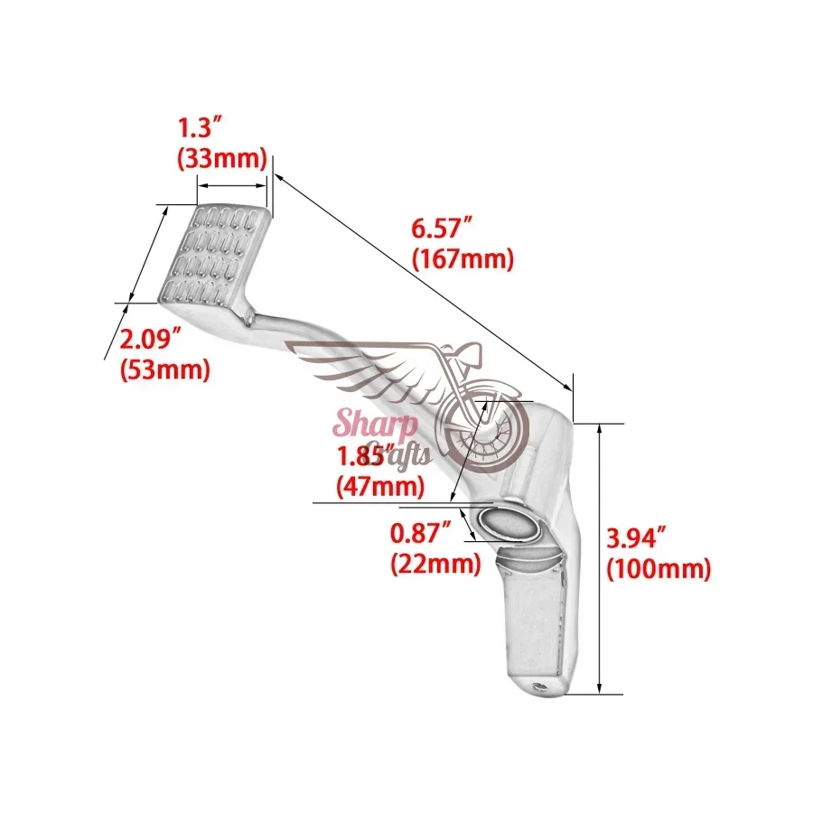 Motorcycle Forward Controls Rear Foot Brake Lever Case For Harley Sportster XL883 XL1200 883C 883N V72 Forty Eight X48 2004-2022
