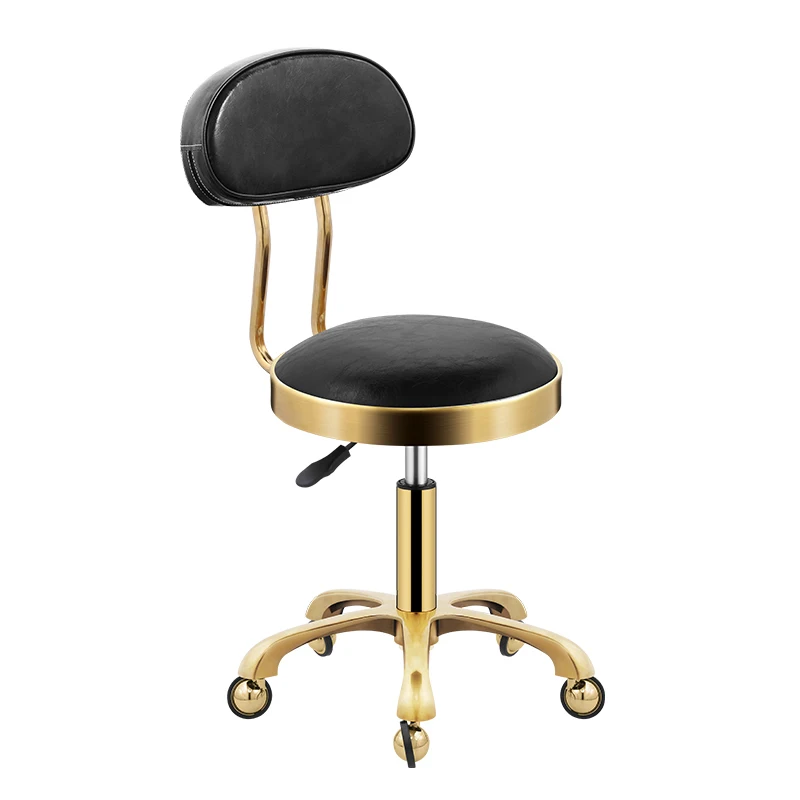 Rotating Lifting Circular Stool Pulley Professional Barber Chair Lounge Pedicure Barber Chair Beauty Salon Stool 가구 바퀴의자