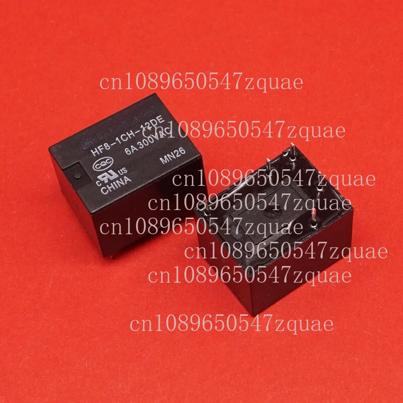HF8-1CH-12DE 12VDC 6A 4 PINS Power Relay (Pack of 5)