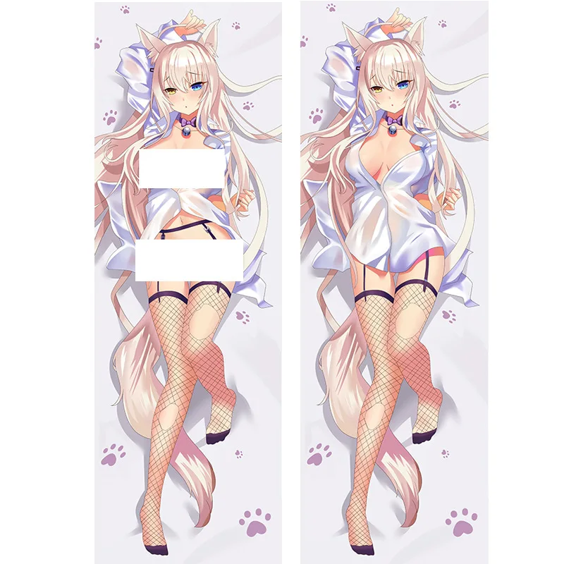 애니메이션 쇼콜라 바닐라 NEKOPARA 다키마쿠라 포옹 바디 베개 케이스, 오타쿠 전신 베개 커버, 홈 침구 선물, 드롭십