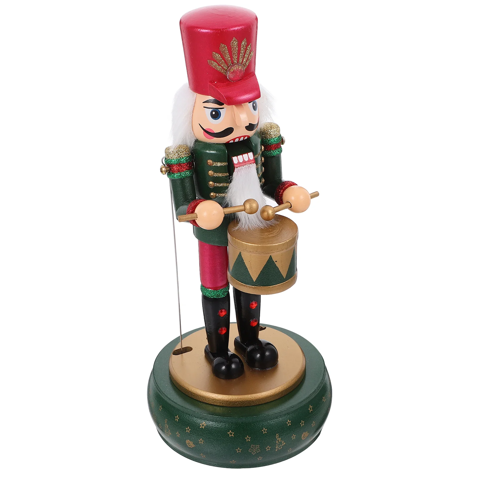 

Nutcracker Music Box Xmas Table Centerpiece Christmas Decor Tabletop Ornament Puppet Figurine Pine Wood Holiday Desktop