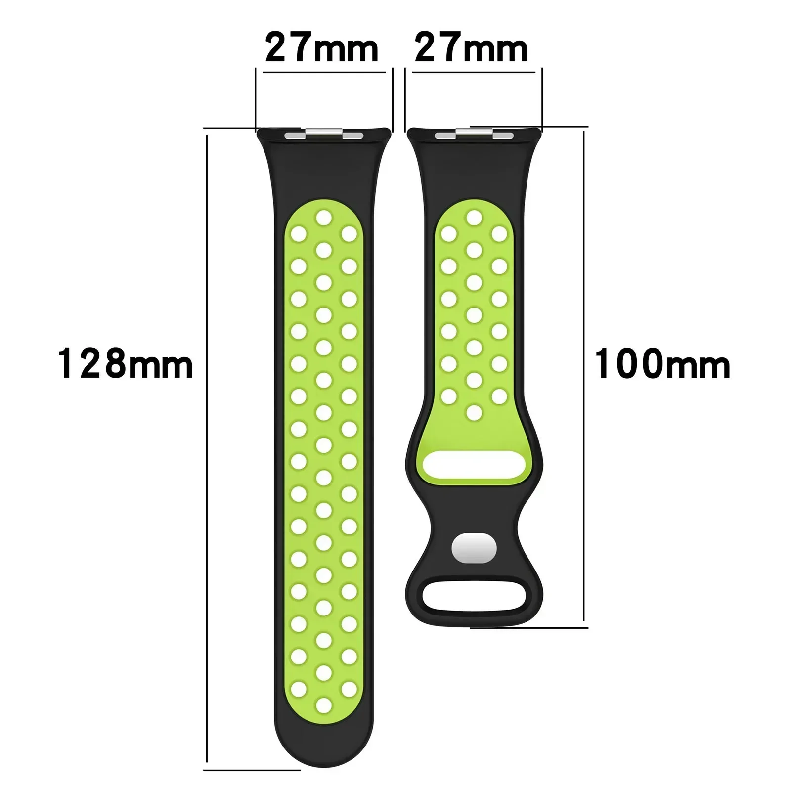 Pulseira de silicone para xiaomi mi band 9 8 pro dois tons smartwatch substituição redmi relógio 4 pulseira accessorise correa
