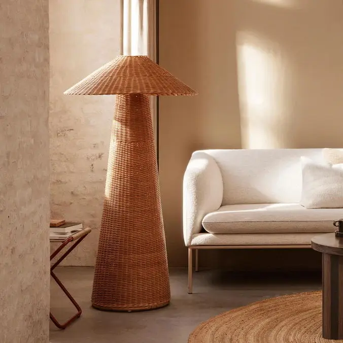 Nordic retro floor lamp wabi wind bedroom bed and breakfast living room sofa edge decorative lamps vertical