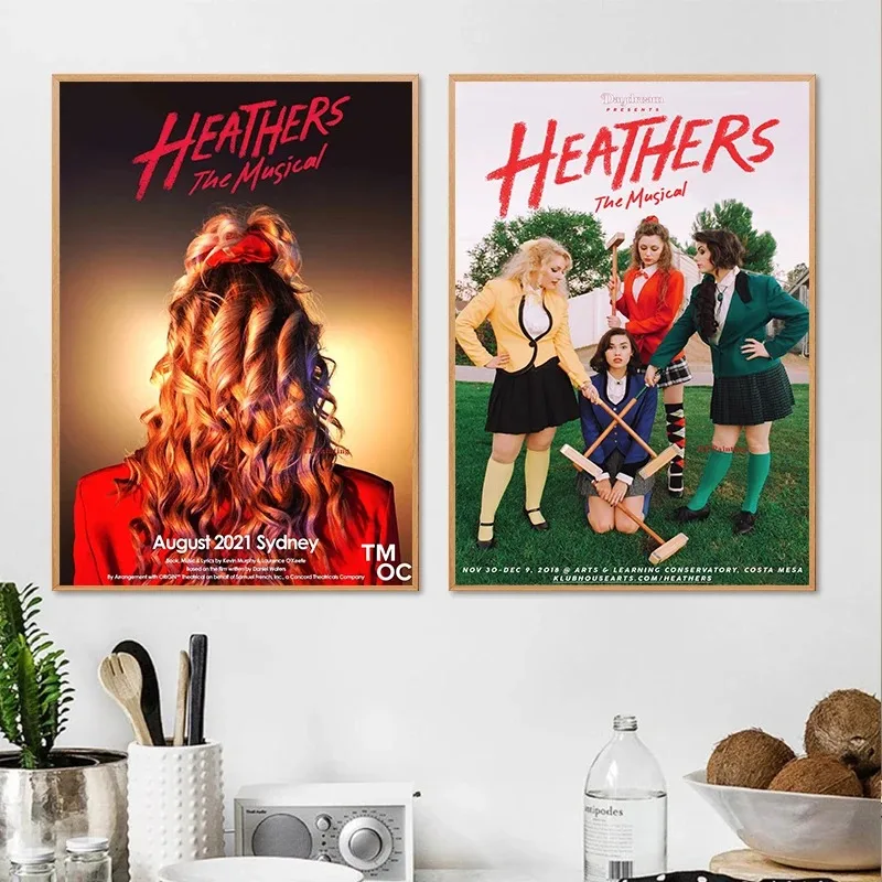 Classic Teenage Musical Heathers Poster Music Drama Canvas Painting HD Printed Wall Art Pictures Room Home Theater Decor Gift