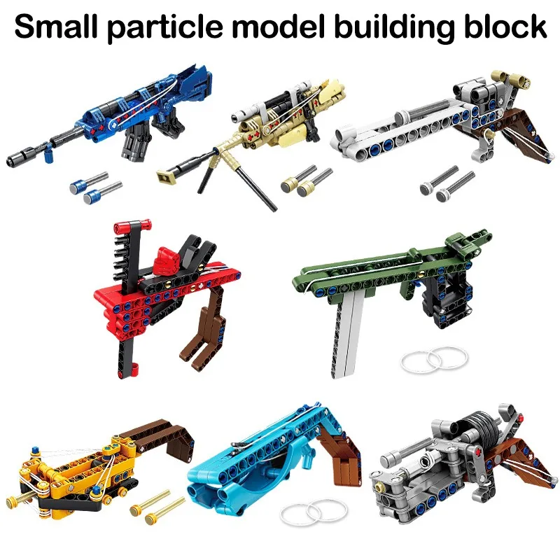 

Launching Crossbow Small Particle Building Blocks Bullet-firing Gun Assembly Boys Splicing Shooting Game Technology Bricks Toys
