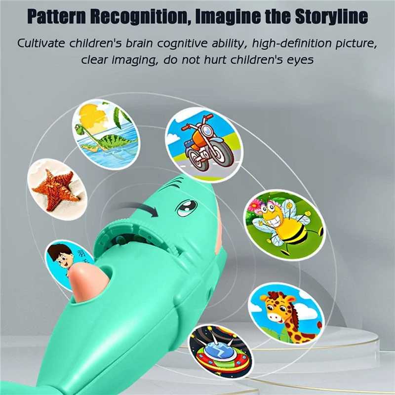 

ALIM-Flashlight Projector, Slide Projector Torch Light Slide Projector Flashlight, Kids Shark Projector Torches Easy To Use Pink