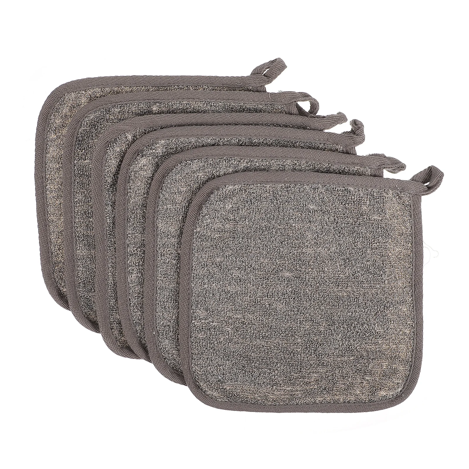 

6pcs Bamboo Fiber Shower Cloths Exfoliating Scrub Towels For Body Face Bathing Loofah Brush Skin Care Travel Essentials