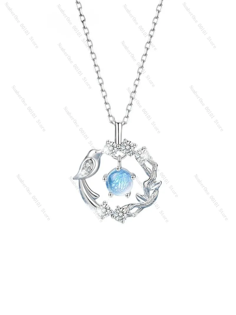 High-End 999 Sterling Silver Necklace Gift,Elegant and Minimalist Light Luxury Jewelry for Birthdays,Anniversaries