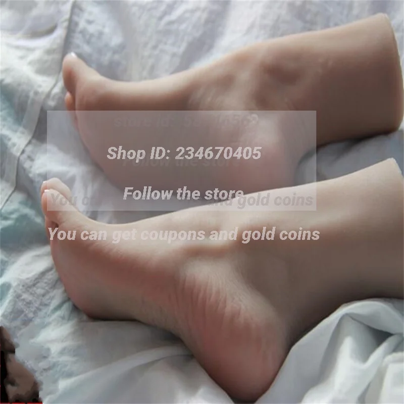 Real Female Foot Mannequin Shoe, Blood Form, Silicone Photography, Silk Stockings,For Jewelry ,Soft Silica Gel, C751, 22cm, 1Pc