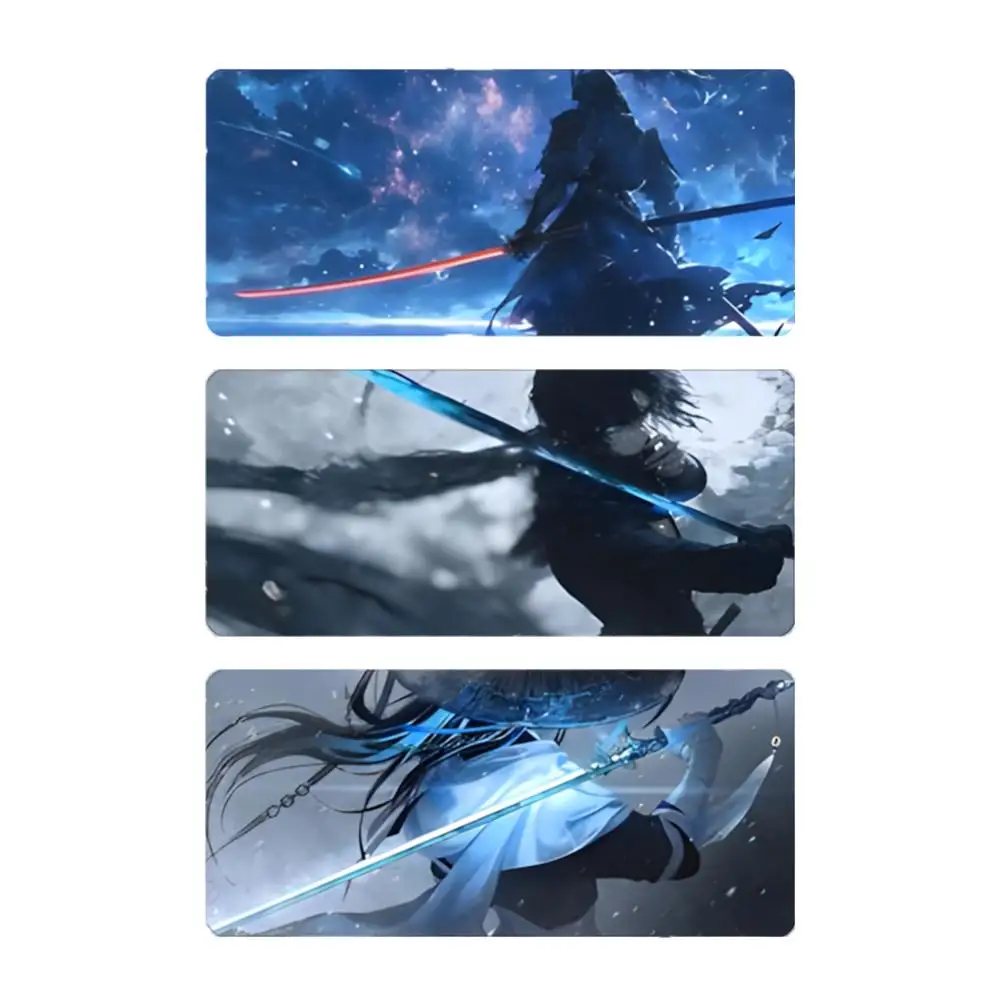 character skilled S-Swordsman Mouse Pad Large Gaming Mousepad with Stitched Edges Thickened Desk Mat PC