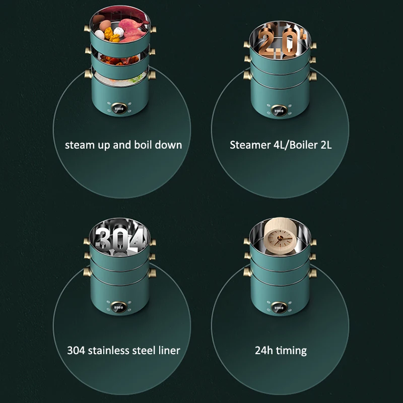 Inteligentny elektryczny parowiec domowy wielofunkcyjny automatyczny parowiec o dużej pojemności ze stali nierdzewnej