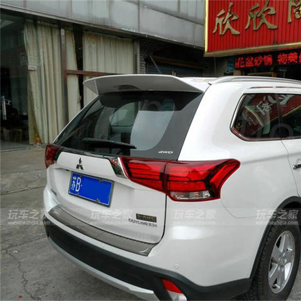 Car Styling ABS Plastic Unpainted Primer Rear Trunk Boot Wing Spoiler Decoration Fit For Mitsubishi Outlander 2013-2019