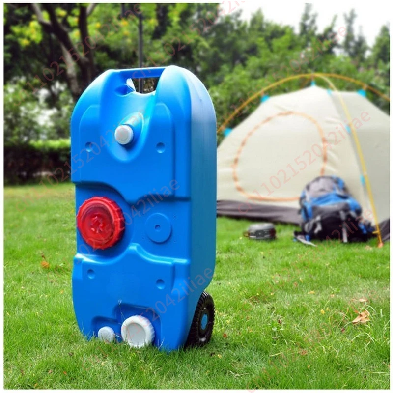 RV Camping Vessel Outdoor Wheeled Mobile Plastic Water Tank 25L/40L Portable Clear Water and Sewage Transfer Box