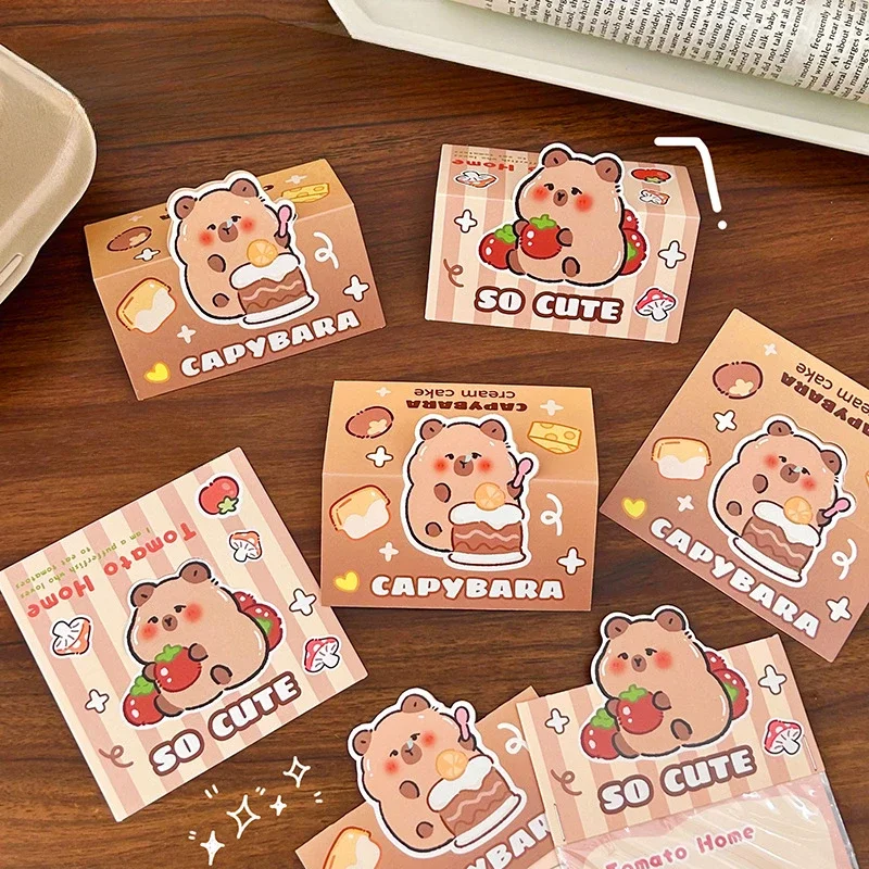 10Pcs Cute Cartoon Capybara Card Head Card Back Kpop 3 Inch Photo Card DIY Packing  Deco Cardboard Kawaii Gard Jewelry Packaging