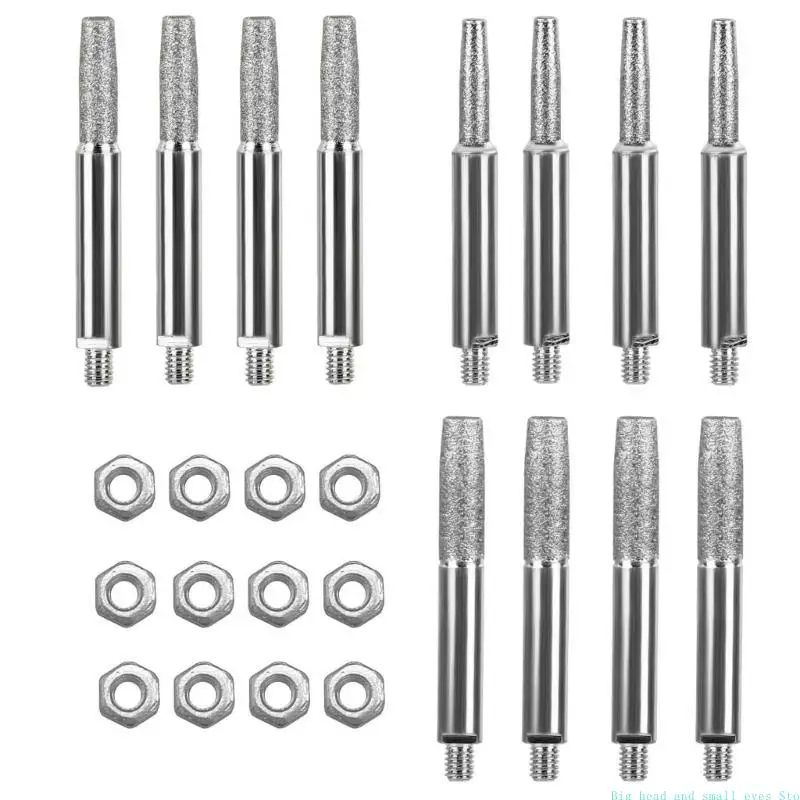 

581C 12Pcs 4mm/4.8mm/5.5mm Chain Sharpening Heads Suitable For Multiple Chain Sizes