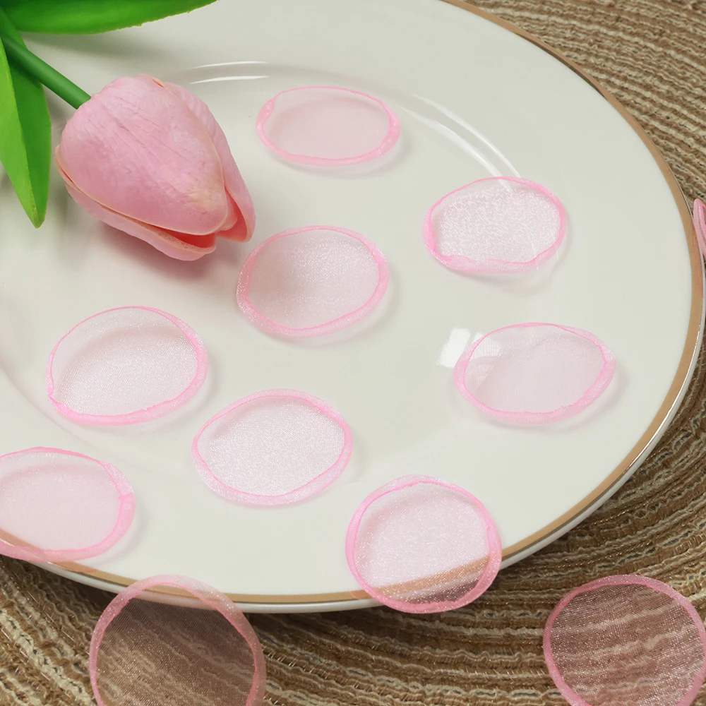 Girlish Heart Pink Organza Rose Petals for Wedding Romantic Prop for Gift Box & Proposal Wedding Decoration Wedding Supplies image 3