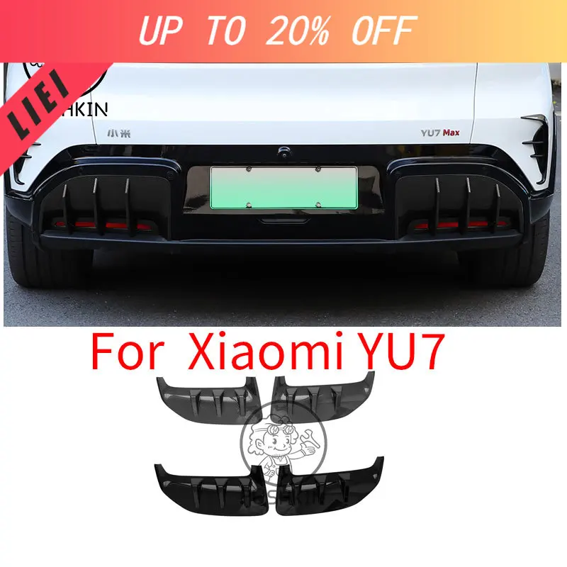 LIEI pour Xiaomi YU7 2025 2026, accessoires de décoration et de protection de style automobile : spoiler de pare-chocs arrière, cache de phare antibrouillard, protection de feu arrière