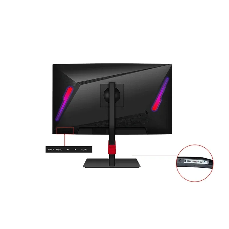 2024 nuevo diseño pantalla de Pc colorida 27 pulgadas FHD 1920*1080p RGB Monitor LCD 180Hz pantalla curva para juegos completos LED de escritorio