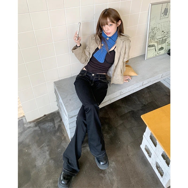 2025 New Women Stretchy Flared Jeans Lady High Waist Denim Jeans Pants Luxury Designer Classic Bell Bottoms Long Trousers Y2K