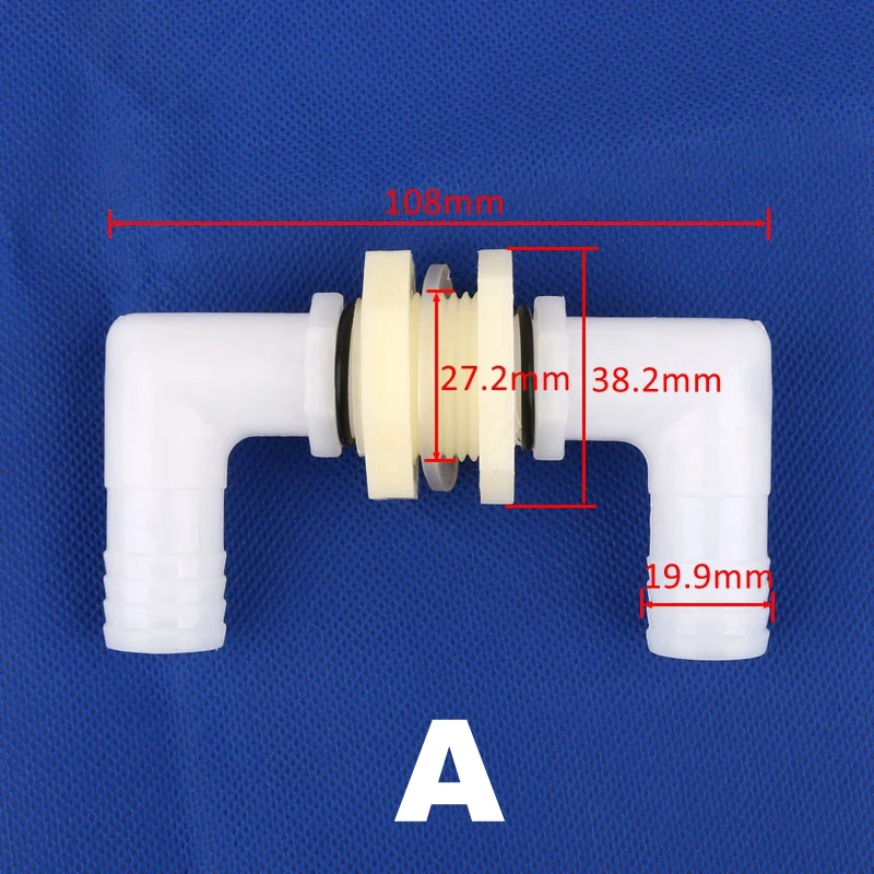 1 zestaw ABS 20 25mm łącznik zbiornika na wodę łącznik przegrody akwarium 90 stopni Adapter rurowy