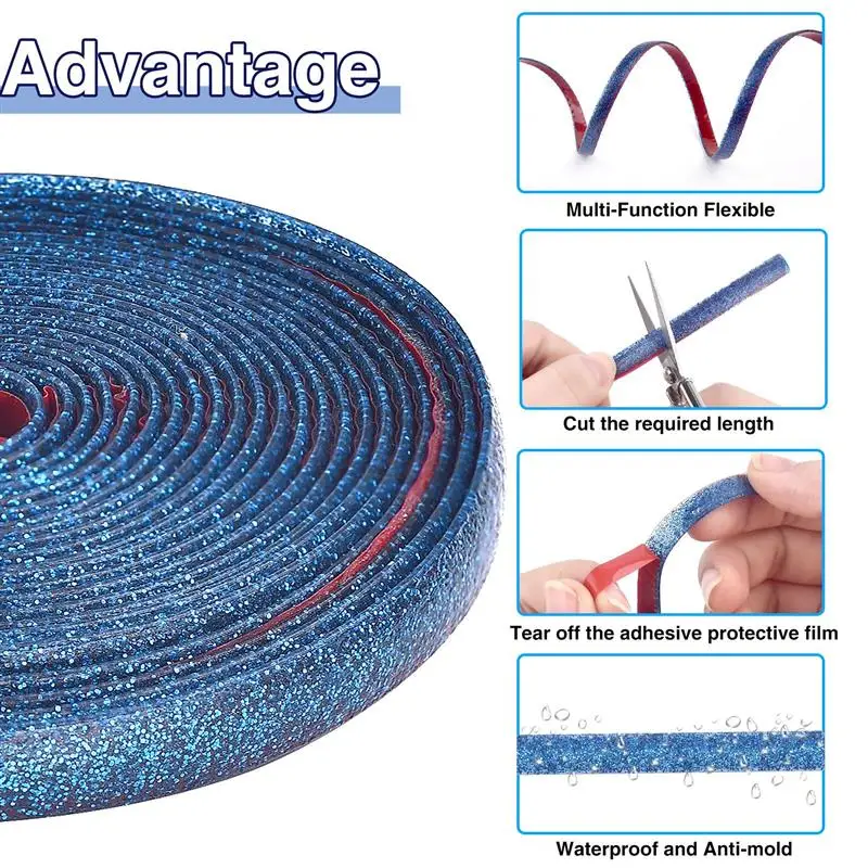 Color Self Adhisive Tile Stickers Waterproof Wall Gap Sealing Tape Strip Floor Tile Beauty Seam Sticker Home Decoration Sticker