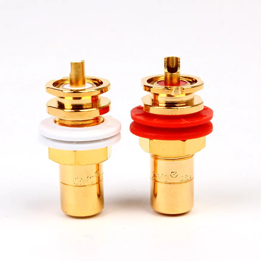 Socket for CMC816 USA Oxygen-Free Copper 24K Gold Plated RCA Jack Taiwan Made  5pcs