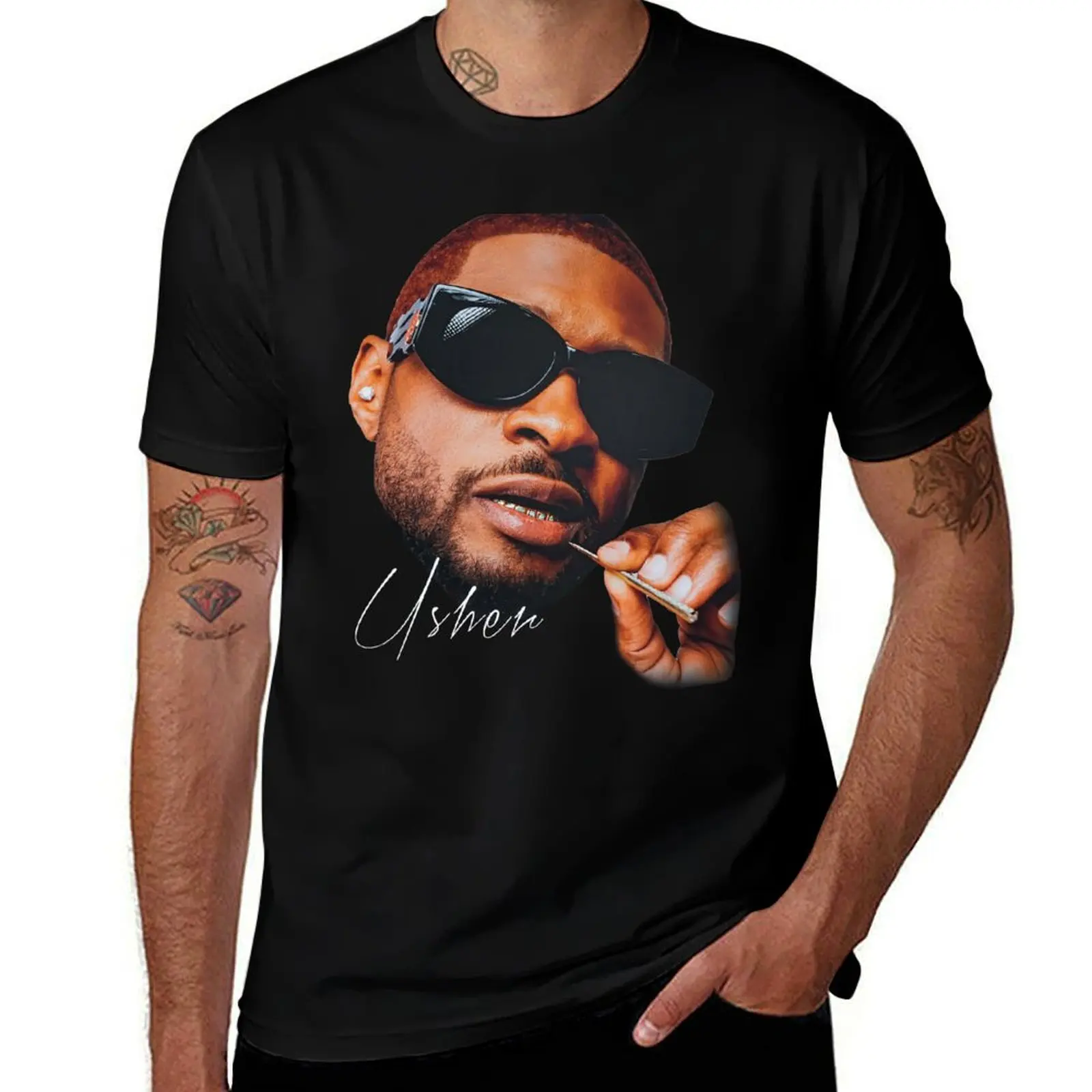 

Usher Rap Vintage T-Shirt Plus Size Street Style Tee