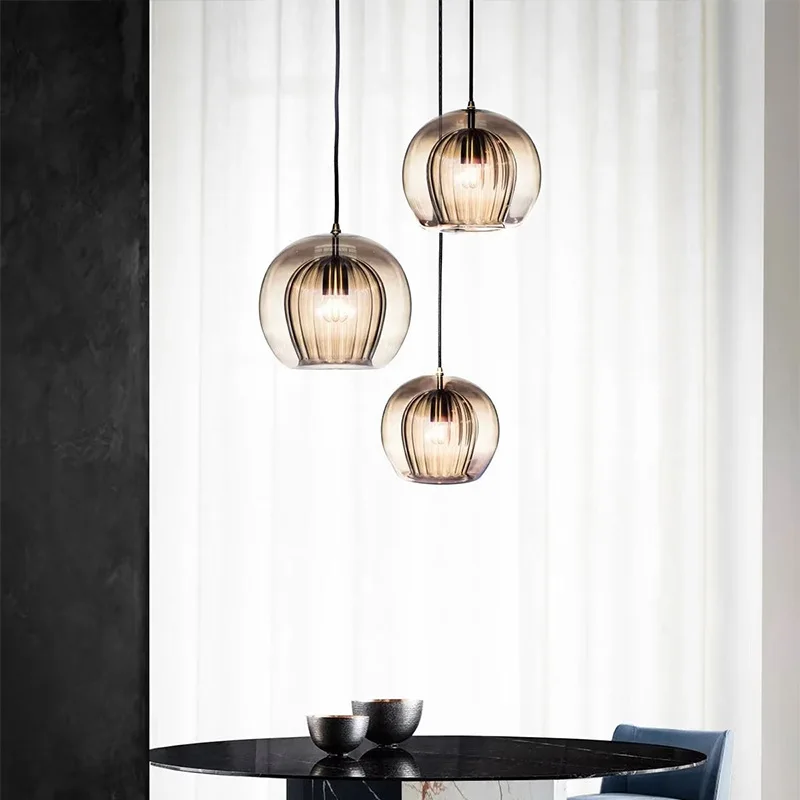 

French light luxury living room glass chandelier for balcony, bedroom home decoration, dimmable Lustre