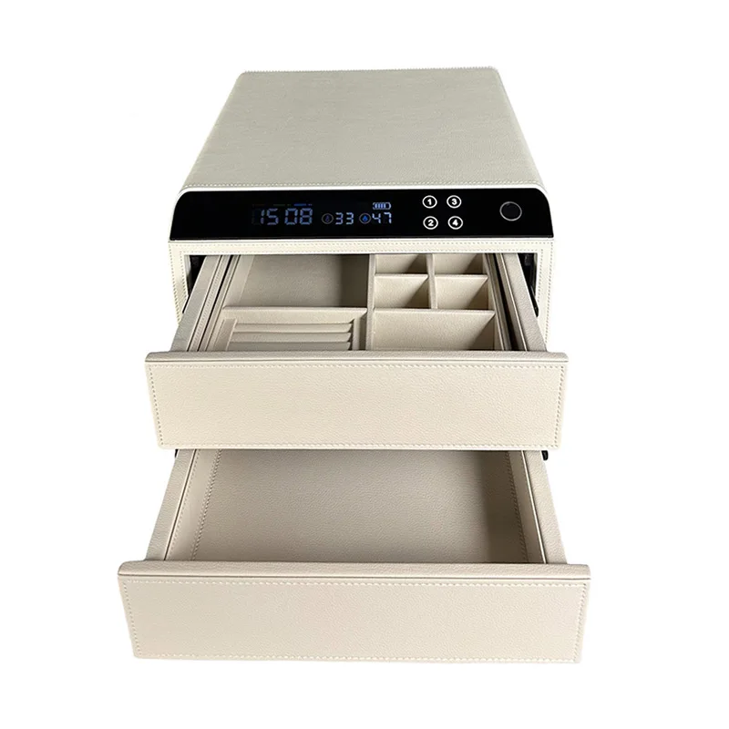 Digital Fingerprint Access Steel Smart Car Mini Key Safe Box For Home & Hotel Use For Storing Jewelry & Deposits