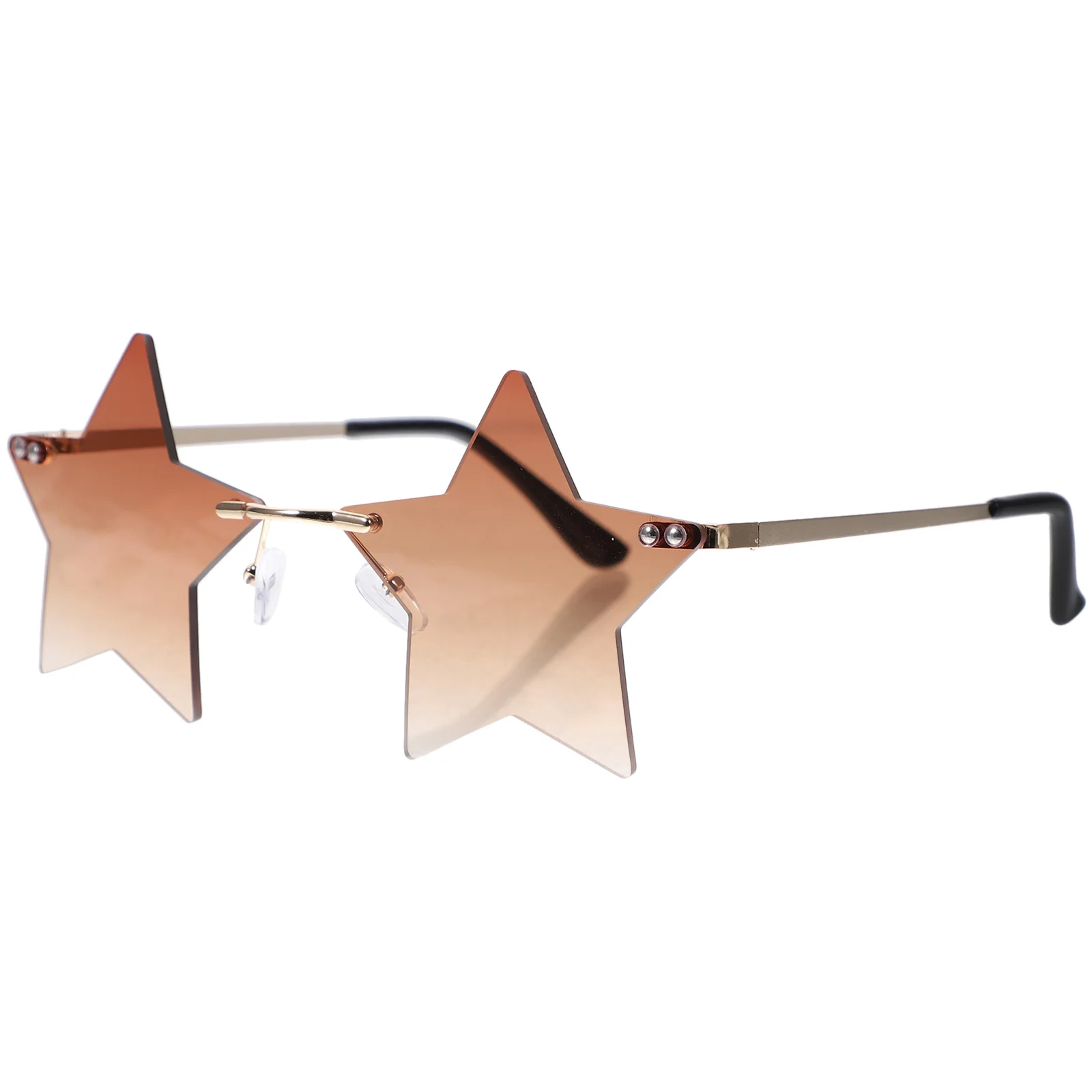 

1Pair Rimless Sunglasses Vintage Style Frameless Party Glasses Uv Protection Fun Funky Eyewear for Summer Travel