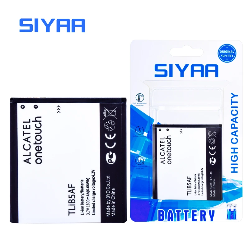 SIYAA TLiB5AF Battery For Alcatel One Touch Pop C5 OT 5036 5036D 5037 5037D 5037A 5037X 1800mAh Replacement Mobile Phone Bateria