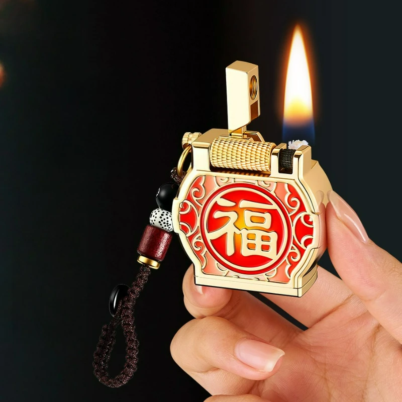 Trendy and Fashionable Lighters, High-end Personalized Voice Controlled Retro Kerosen Lighters, High-value Men's Gifts