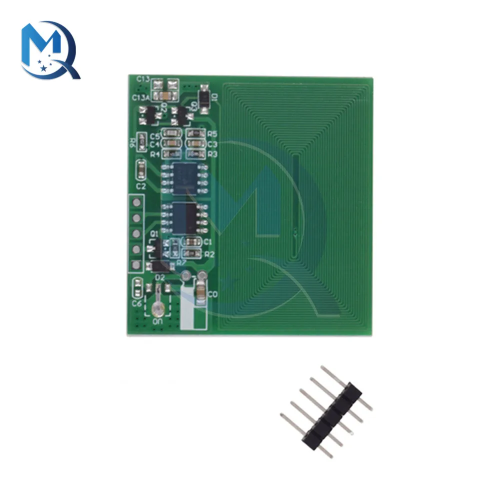 3.3-5V RFID Card Reader Module 125khz Card Reader Built-in Antenna RF Module UART Serial Output Super RDM6300