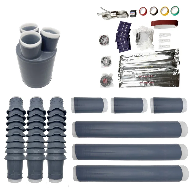 35kv High Voltage Cold Shrinkable Cable End Point Insulation Sleeve Five Finger Sleeve Connector Single Three Core Indoor