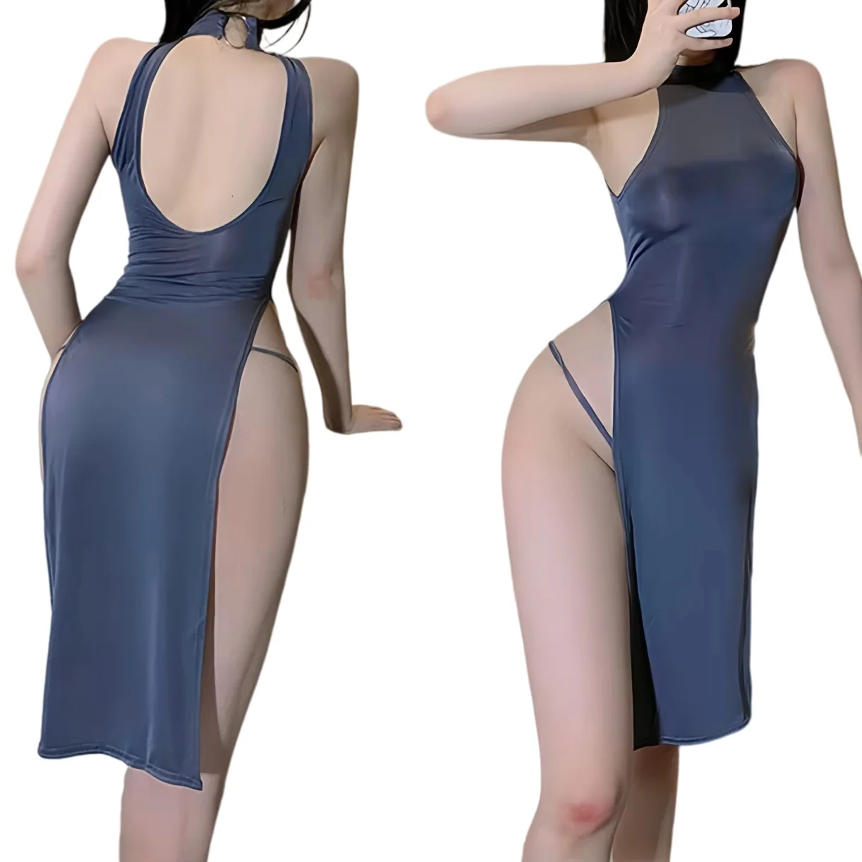 

Тонкие платья Qipao Cheongsam с высоким разрезом, белое ночное сексуальное летнее облегающее платье в китайском стиле с открытой спиной, длинное сексуальное мини-платье для женщин