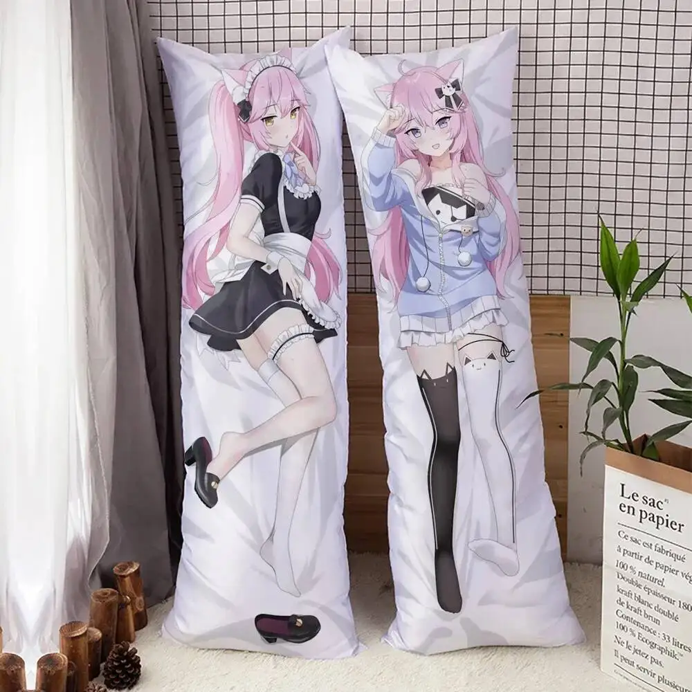 Anime Dakimakura Virtual Vtuber Nyanners Hing Body funda de almohada estampada de doble cara funda de almohada ropa de cama para el hogar regalos
