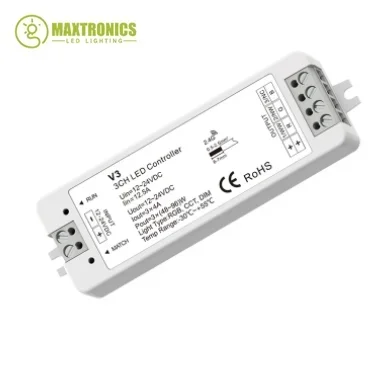 Imagem -04 - Única Cor Cct Led Dimmer Controller v3 vp V5-m Rgbw Rgb Mais Cct 12v cv rf 2.4g 4ch Dc1224v v1 v2