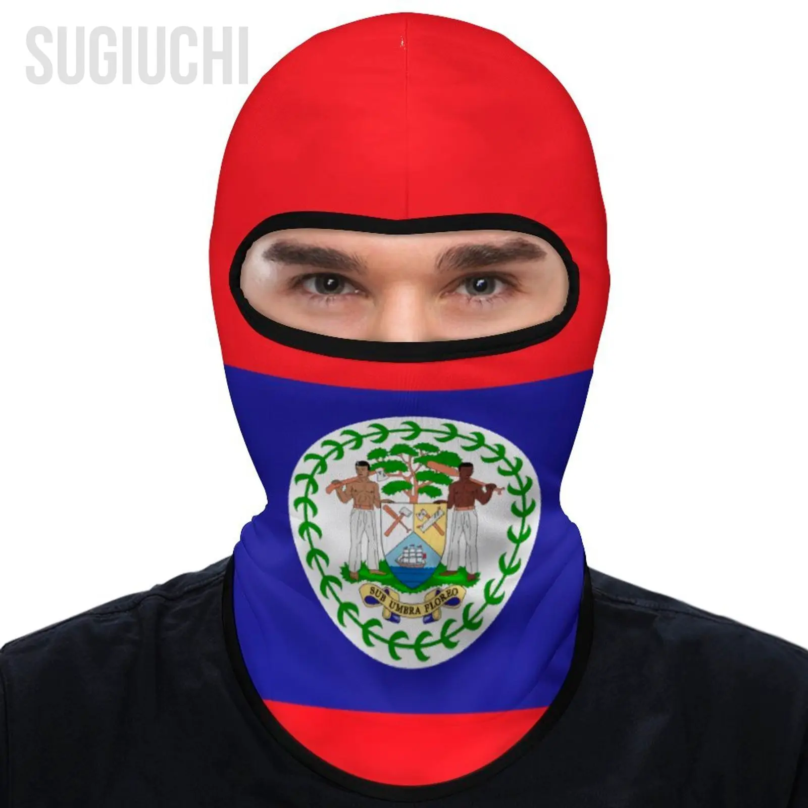 

Belize Flag Outdoor Cool Sunscreen Motorcycle Face Mask Moto Biker Wind Cap Mask Stopper Windproof Bicycle Cycling Headgear