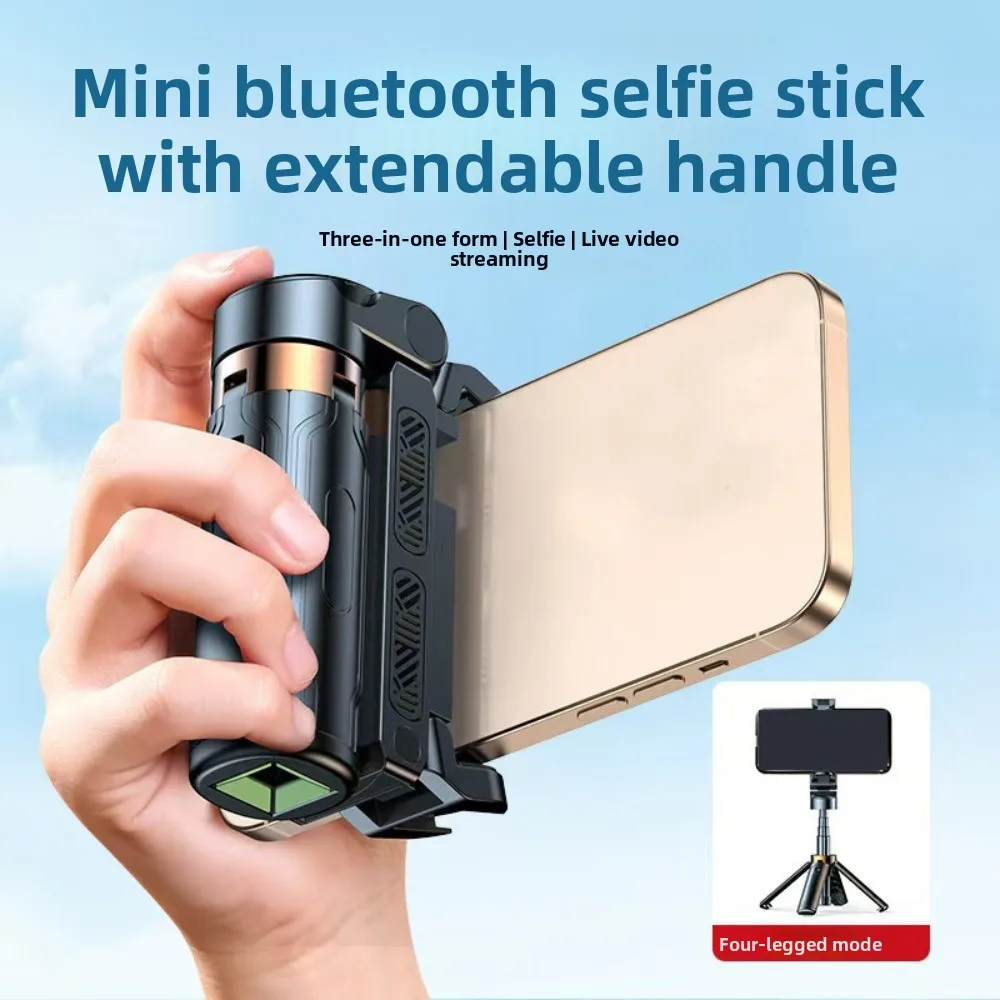 3 in 1 Mini Telescopic Selfie Stick 360° Rotation Extendable Bluetooth Selfie Stick Portable Lightweight Selfie Stick Tripod