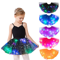 YOMDID Girls Tutu Skirts With Neon LED Light Glow Princess Ballet Stage Dance Short Dress Kids Fairy Miniskirt Birthday Gifts