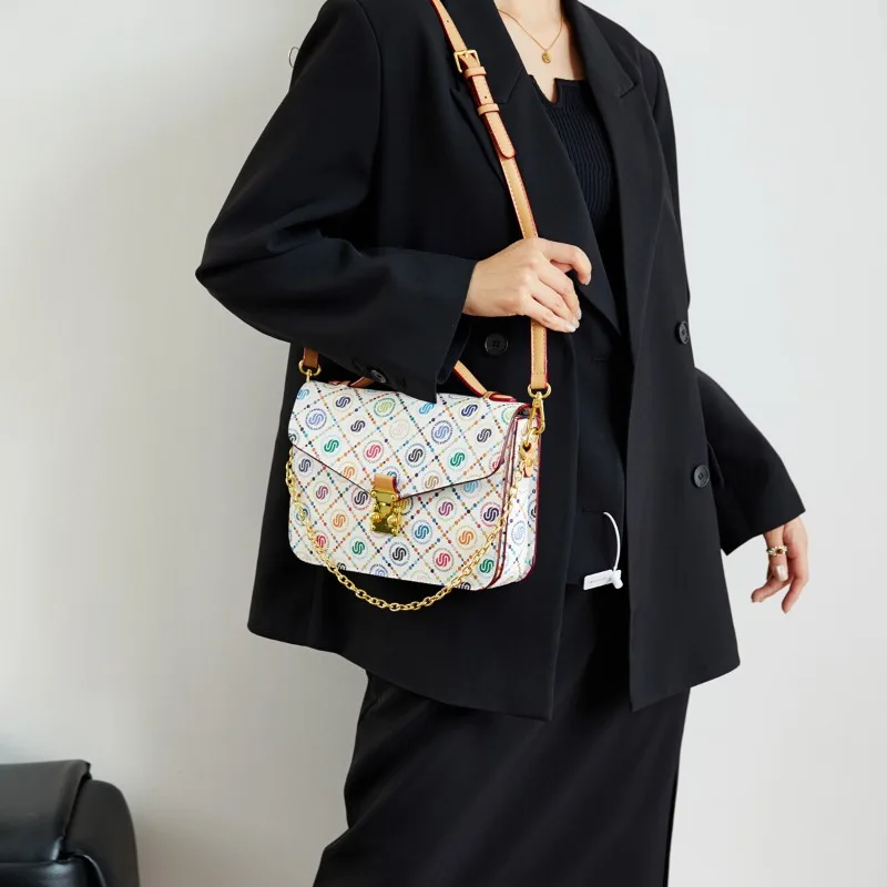 

High-End Luxury Unique Vintage Shopper Bag For Women Elegant Solid Color Large Capacity Perfect For Commuter Leisure