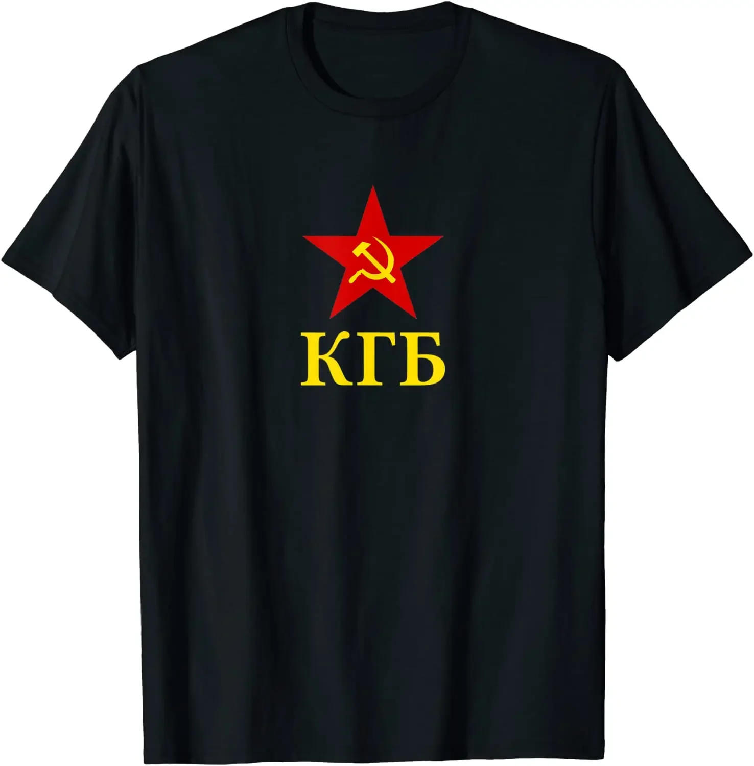 KGB Star Russian Soviet USSR Hammer and Sickle Men T-Shirt Short Sleeve Casual 100% Cotton O-Neck Summer T-Shirts