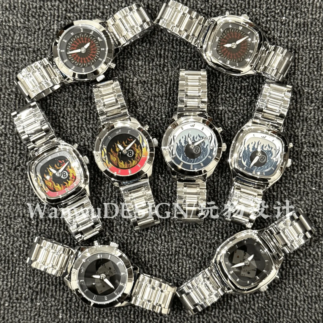 ساعة Y2K معهد الأبحاث الراقية لهب أصلي أسود ثمانية شاشة ديناميكية تكساس هولدم أربعة نمط الشارع الأمريكي #6