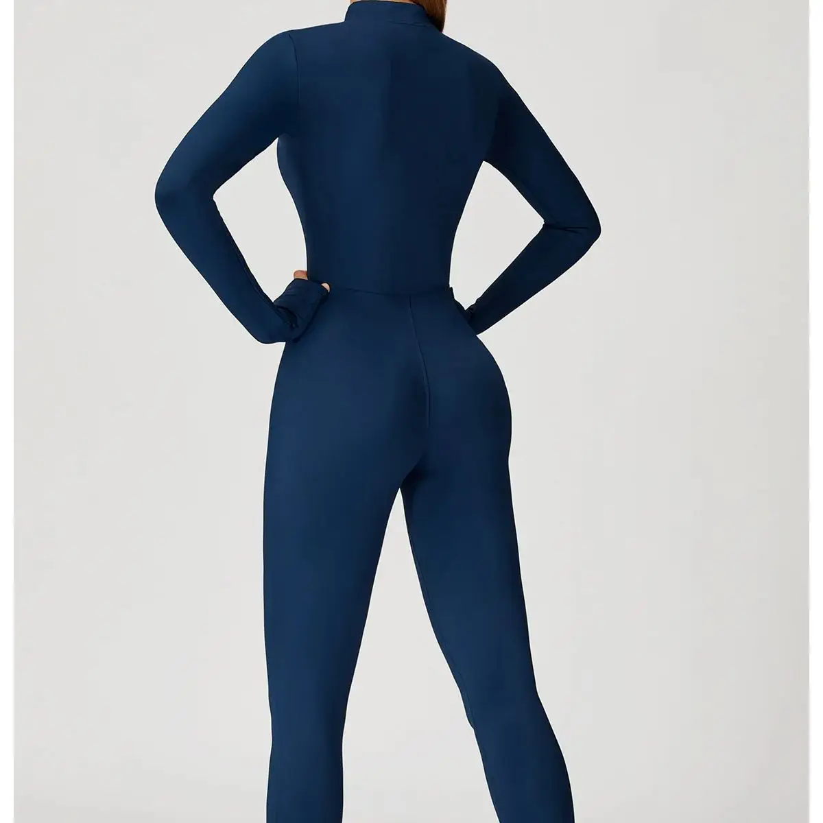 

Новый цветной женский спортивный комбинезон на молнии с длинными рукавами для фитнеса на открытом воздухе, теплый комбинезон для йоги для фитнеса, бега, йоги, плотная спортивная одежда