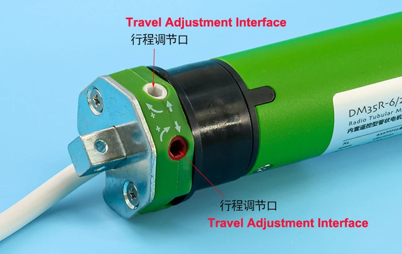 121W DOOYA DM35RL-6/28 Radio Tubular Motor For Shangri La Intelligent Sunshade Mechanical Travel Wireless Remote Control