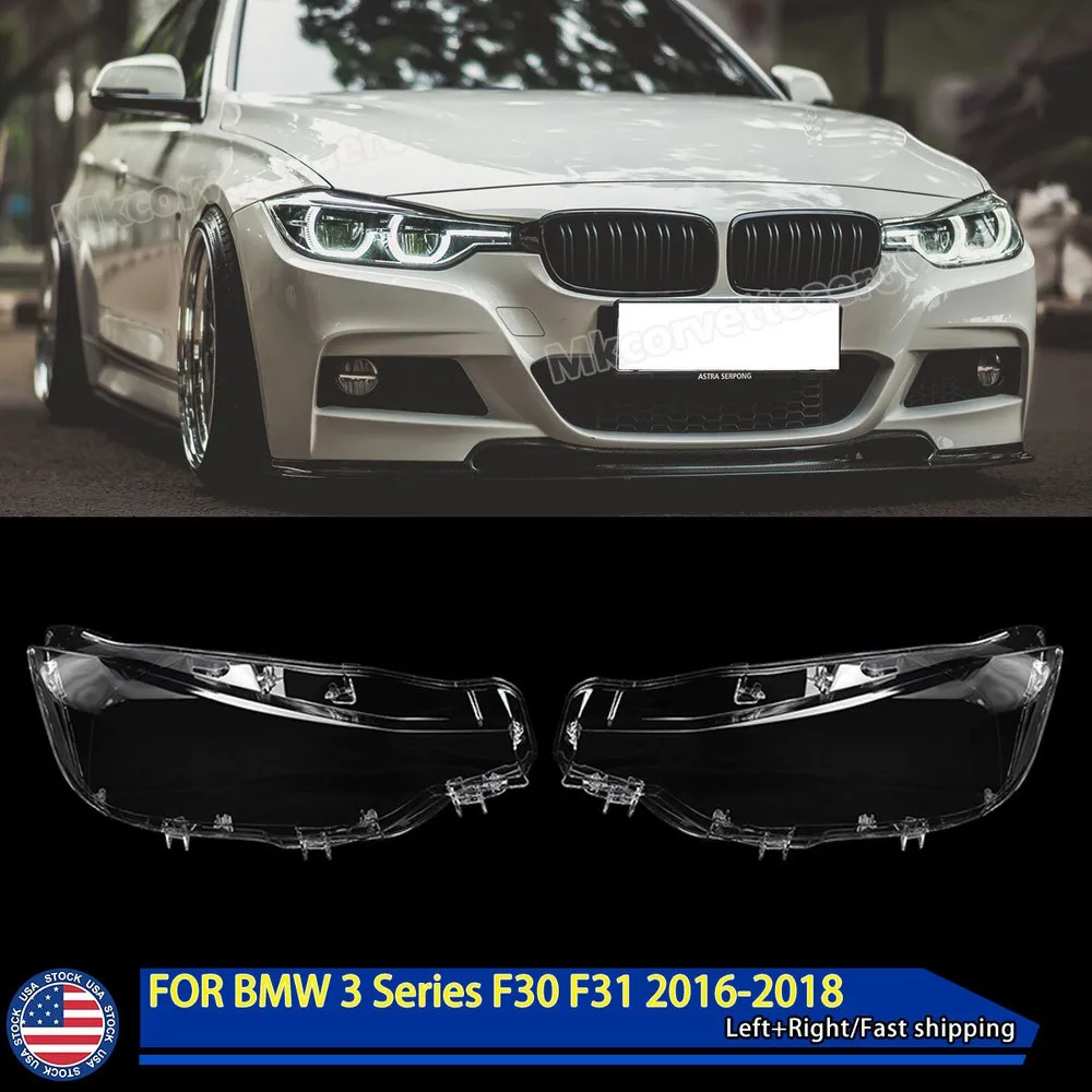 For BMW 3 Series F30 F31 Head Lights Cover 320i 330i 340i 2016 2017 2018 Car Lights Shade LED Headlight Lens Cover Shell