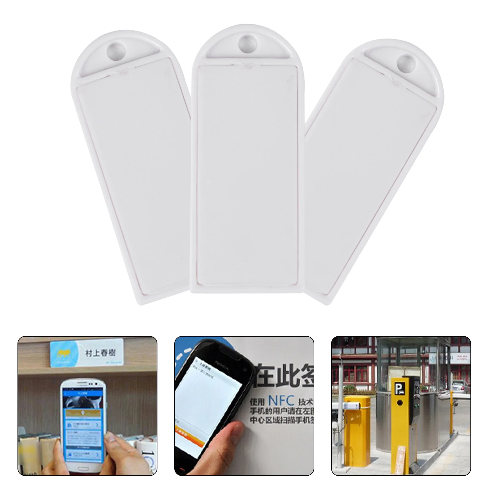 5 قطعة بطاقات العلامات NFC فارغة الأبيض ملصق Rfid قراءة الكتابة وظيفة القفل لتوافق جهاز الهاتف بطاقات NFC العلامات