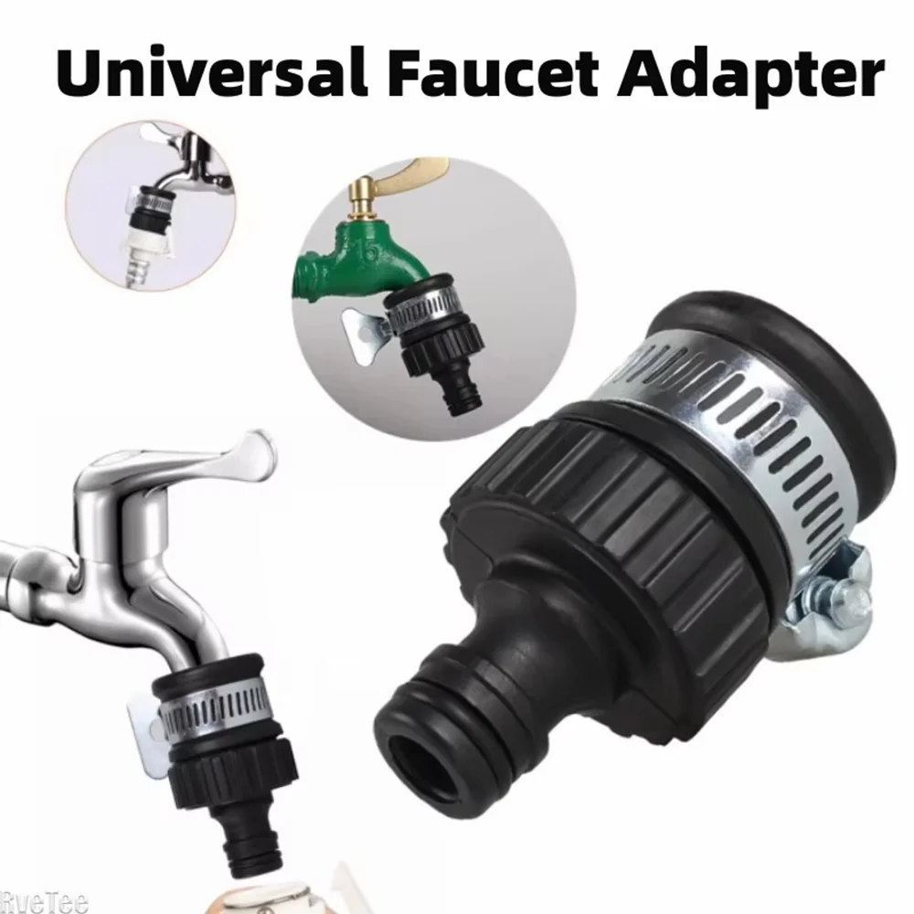 Universal Water Faucet Adapter, Quick Connect Plastic Hose Fitting, Tap Connector for Car Washing& Garden Irrigation, European&