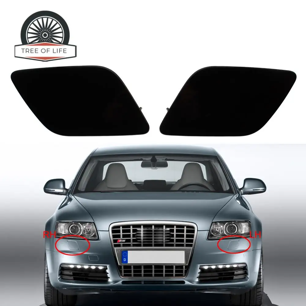 Front Bumper Headlight Washer Cover Headlamp Jet Spray Cap For Audi A6  C6 Quattro S6 RS6 2005 2006 2007 2008 4F0955275